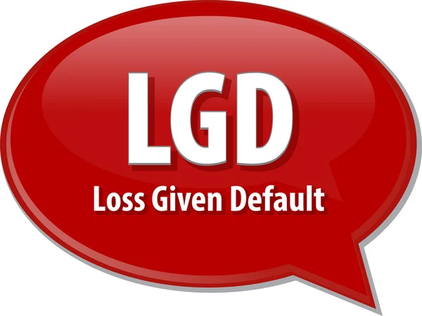 LGD acronym word speech bubble illustration — Stock Photo, Image