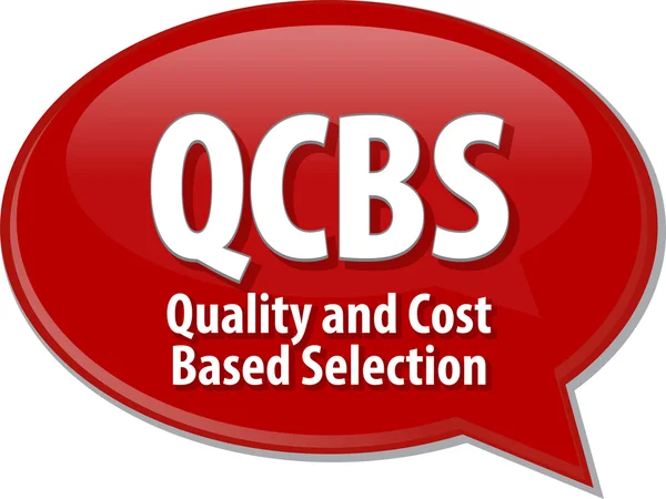 QCBS acronyme parole bulle illustration — Photo