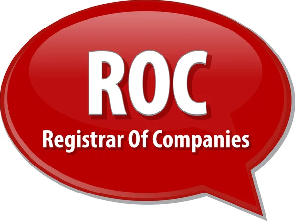 ROC acronym word speech bubble illustration — Stock Photo, Image