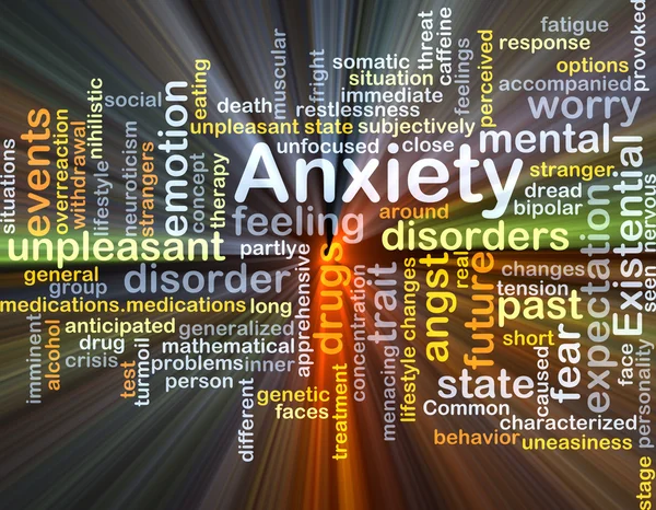 Anxiety background concept glowing — Stock Photo, Image