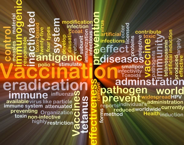 Vaccination background concept glowing — Stock fotografie