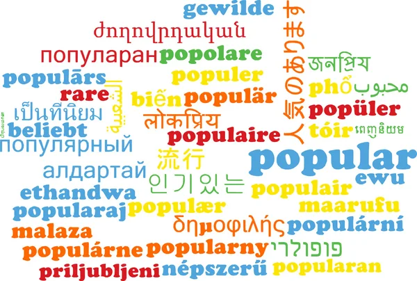 Népszerű többnyelvű wordcloud háttér koncepció — Stock Fotó