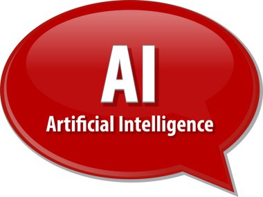 AI kısaltma tanımı konuşma balonu illüstrasyon