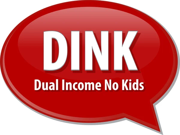 DINK acrónimo palabra discurso burbuja ilustración —  Fotos de Stock