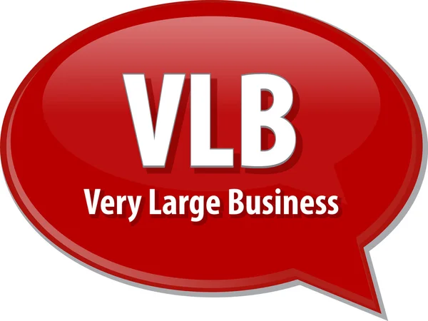 VLB acrônimo palavra fala bolha ilustração — Fotografia de Stock
