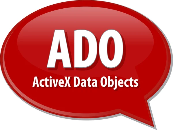 ADO acronym definition speech bubble illustration — Stock Photo, Image