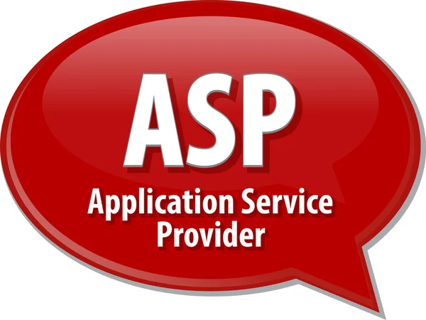 ASP acronym definition speech bubble illustration — Stock Photo, Image