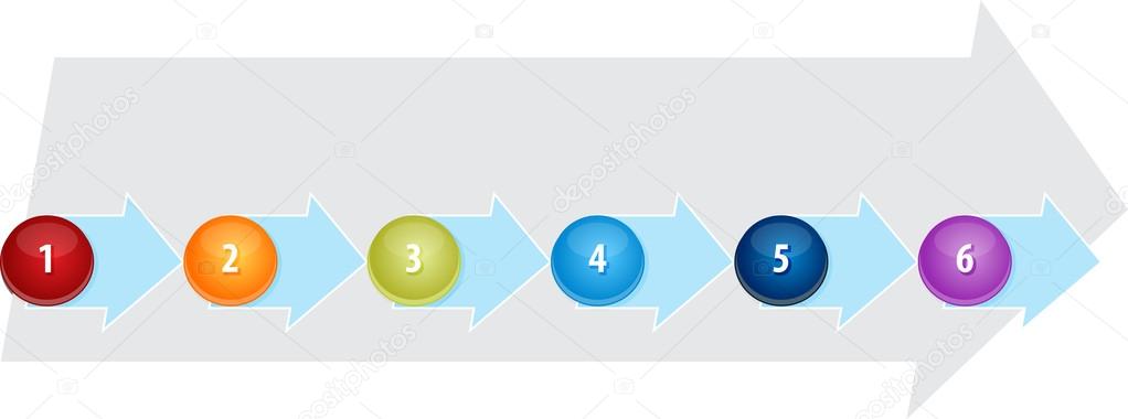 Six Blank process business diagram illustration