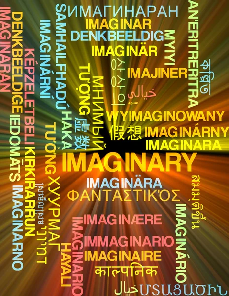 Imaginary multilanguage wordcloud background concept glowing — Stock Photo, Image