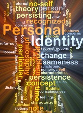 Personal identity background concept glowing clipart