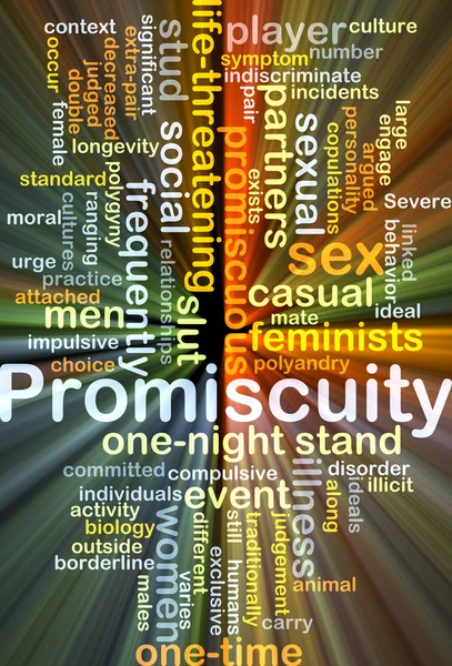 Promiscuity background concept glowing — Stock Photo, Image