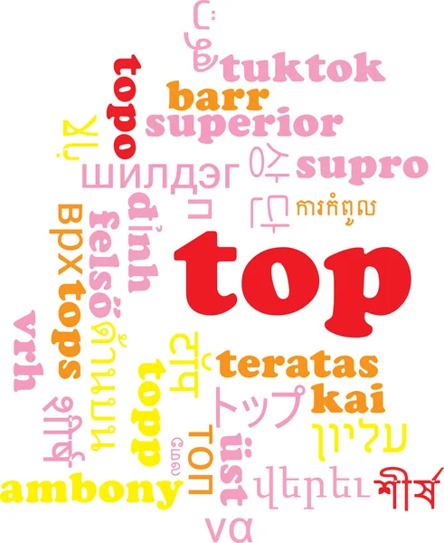 Top multilanguage wordcloud background concept — Stock Photo, Image