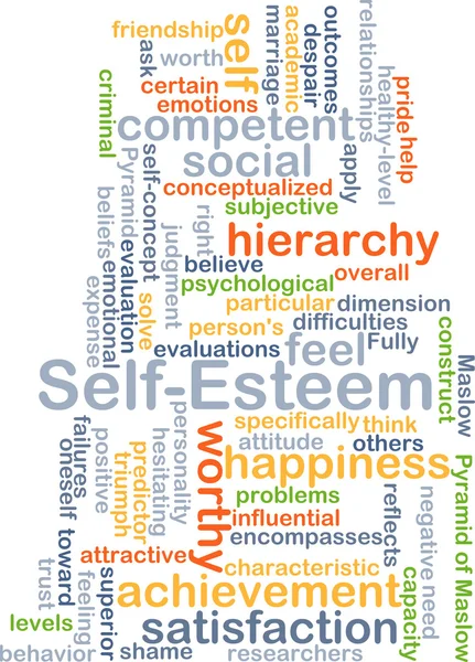 Self-esteem background concept — Stock Photo, Image