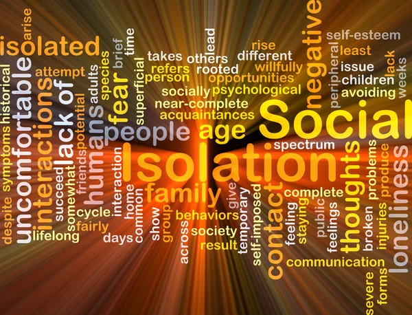 Social Isolation background concept glowing — Stock Photo, Image