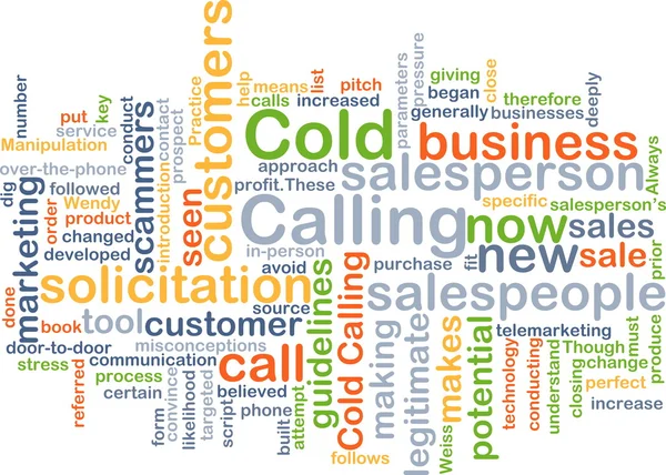 Cold calling background concept — Stock Photo, Image