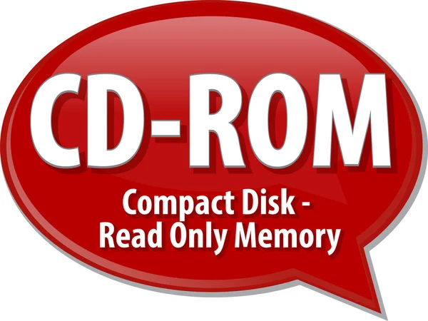CD-ROM acronym definition speech bubble illustration — Stock Photo, Image