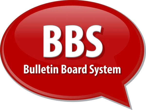 BBS acronym definition speech bubble illustration — Stock Photo, Image