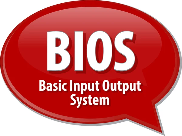 BIOS acronym definition speech bubble illustrationA — Stock Photo, Image