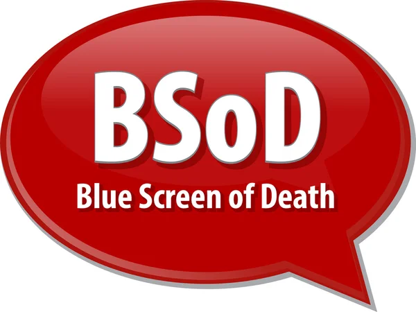 BSOD acrónimo definição fala bolha ilustração — Fotografia de Stock