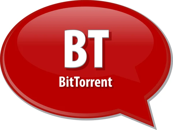 BT acronym definition speech bubble illustration — Stock Photo, Image