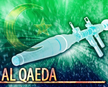 El Kaide soyut kavram dijital illüstrasyon