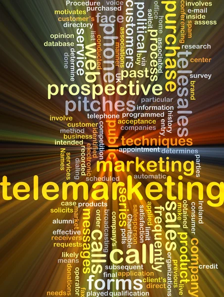 Telemarketing background concept glowing — Stock Photo, Image