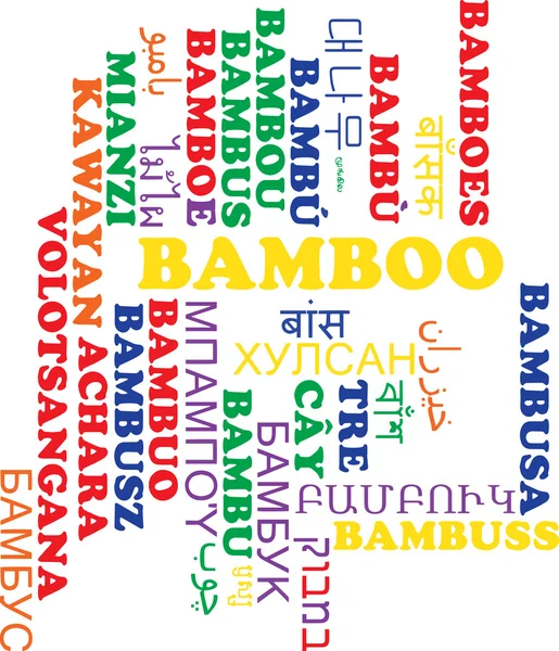 Bamboo multilanguage wordcloud background concept — Φωτογραφία Αρχείου