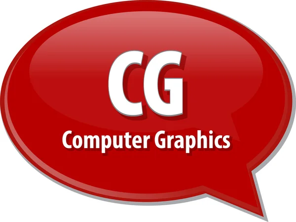 Cg Akronym Definition Sprechblase Illustration — Stockfoto
