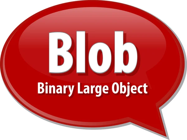 Blob acronym definition speech bubble illustration — Stock Photo, Image