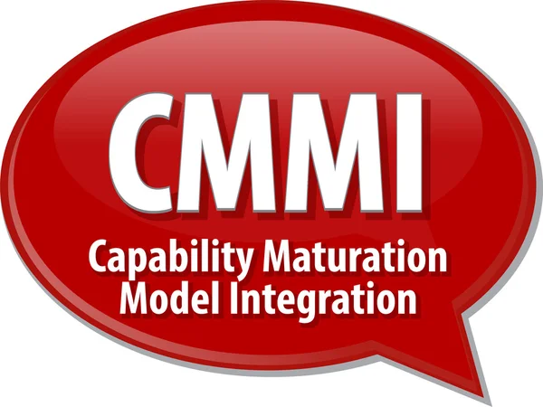 CMMI acronym definition speech bubble illustration — Stock Photo, Image