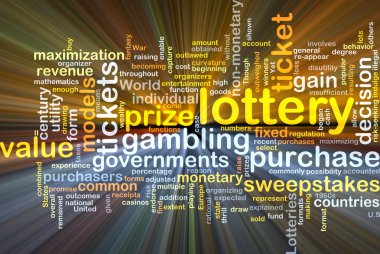 Lottery background concept glowing