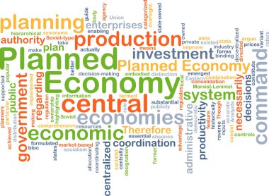 Planned economy background concept