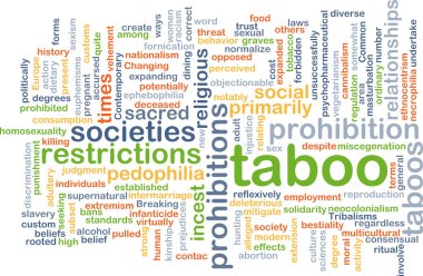 Taboo background concept clipart