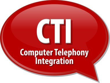 CTI acronym definition speech bubble illustration
