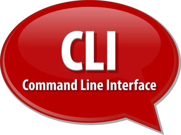 CLI acronym definition speech bubble illustration — Stock Photo, Image