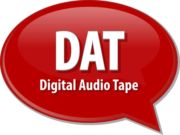 DAT acronym definition speech bubble illustration — Stock Photo, Image