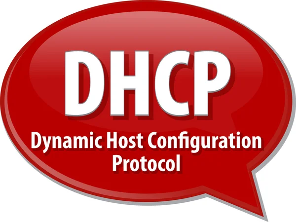 DHCP acronym definition speech bubble illustration — Stock Photo, Image