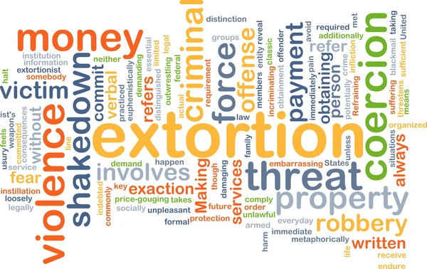 Extortion background concept — Stock Photo, Image