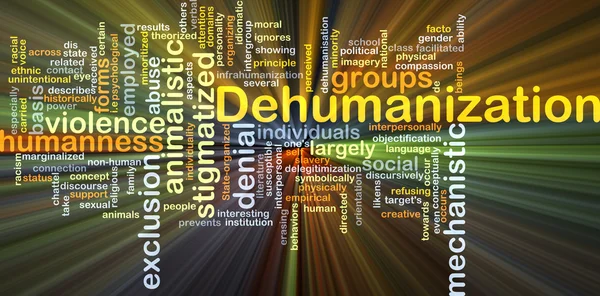 Dehumanization background concept glowing — Stock Photo, Image