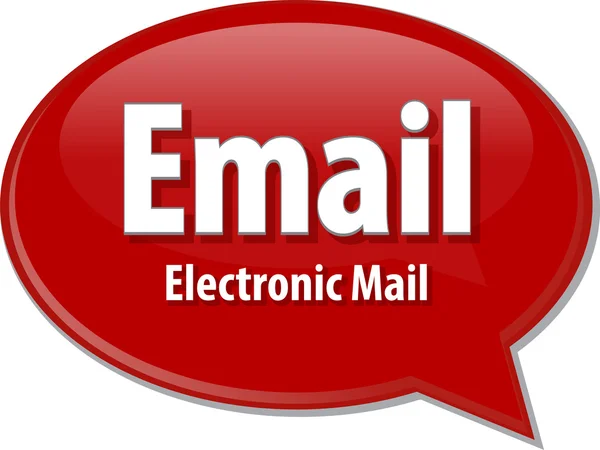 E-mail sigla definição fala bolha ilustração — Fotografia de Stock