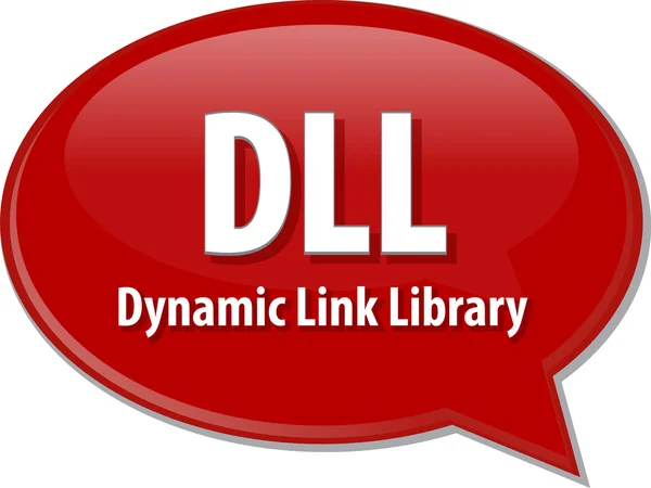 DLL acronym definition speech bubble illustration — Stock Photo, Image
