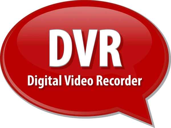 DVR acronym definition speech bubble illustration — Stock Photo, Image