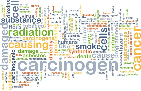 Carcinogen background concept — Stok fotoğraf