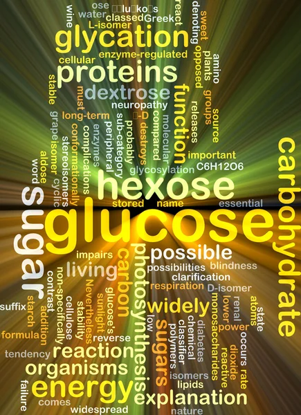 Glucose background concept glowing — Stock Photo, Image