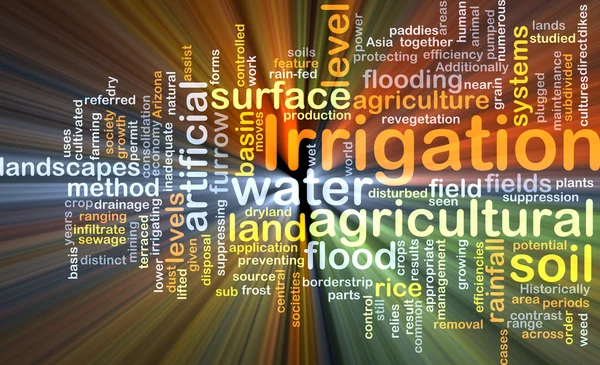 Irrigation background concept glowing — Stock Photo, Image