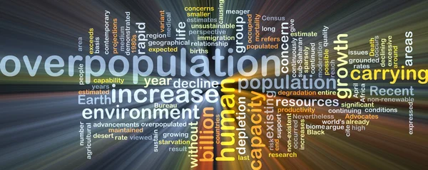 Overpopulation background concept glowing — Stock Photo, Image
