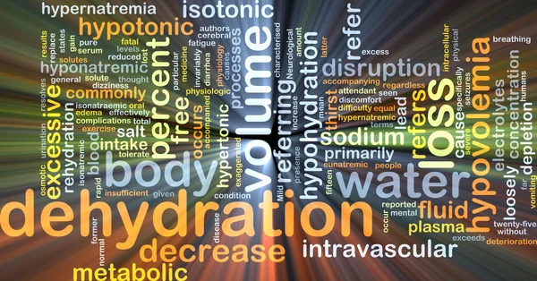 Dehydration background concept glowing — Stock Photo, Image