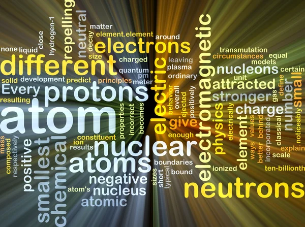 Atom bakgrund begreppet glödande — Stockfoto