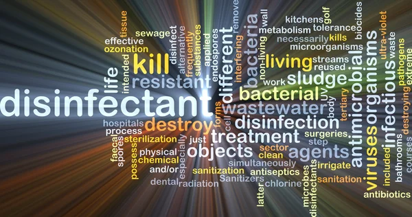 Disinfectant background concept glowing — Stock Photo, Image