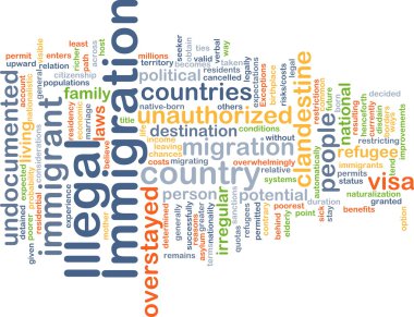 Illegal immigration background concept